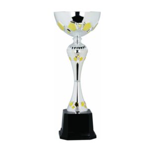 Silver / Gold Completed Metal Cup Soccer Style