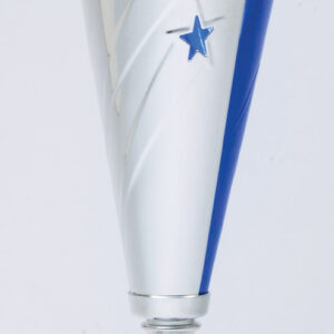 Silver / Blue 3 Star  Assembled Cup on Marble Base