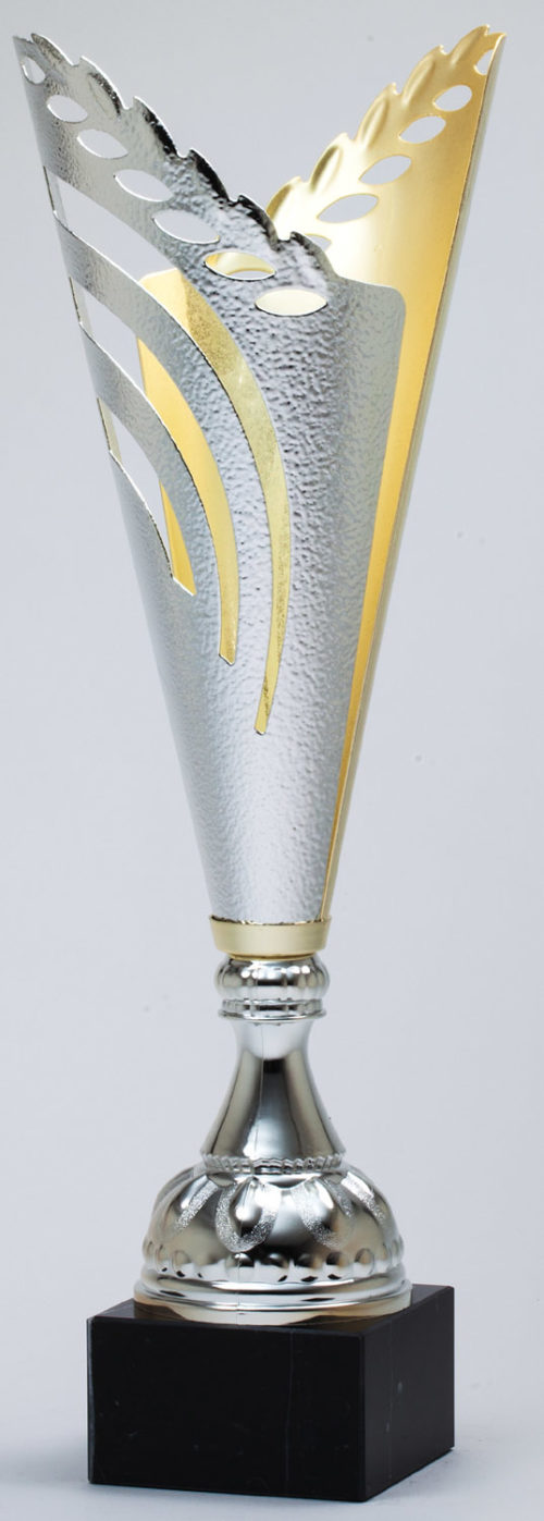 Silver / Gold Hammered Cup on Marble Base