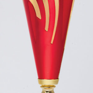 Red / Gold Wreath Cup on Marble Base