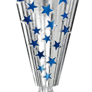 Silver / Blue Cup with Stars on Marble Base