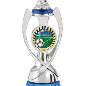 Silver / Blue Cup with 2 inch insert on Marble Base