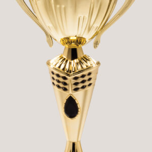 Gold Cup with Black Jewels on Marble Base