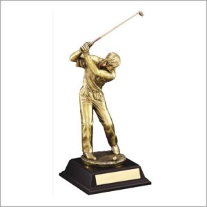 Gold Male Driver on Black Base