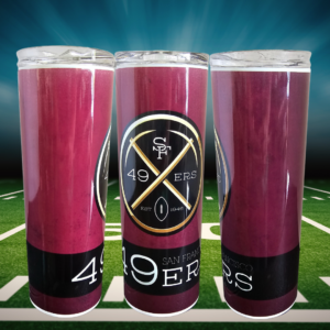 20 oz. Sublimated Skinny Tumbler - 49ers design 1