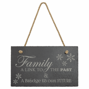 Rectangle Slate Decor with Hanging String