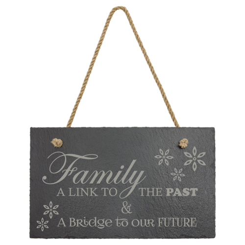 Rectangle Slate Decor with Hanging String