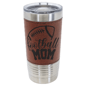 20 oz. Football Leatherette Tumbler