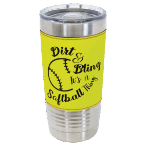 20 oz. Softball Leatherette Tumbler