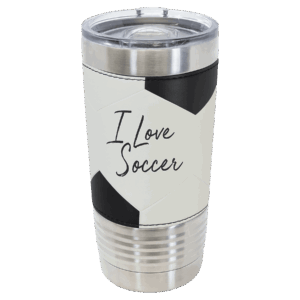 20 oz. Soccer Leatherette Tumbler