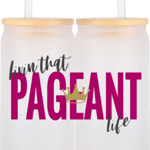 16oz Frosted Glass Can - Pageant