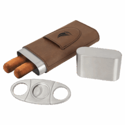 Leatherette Cigar Case with Cutter