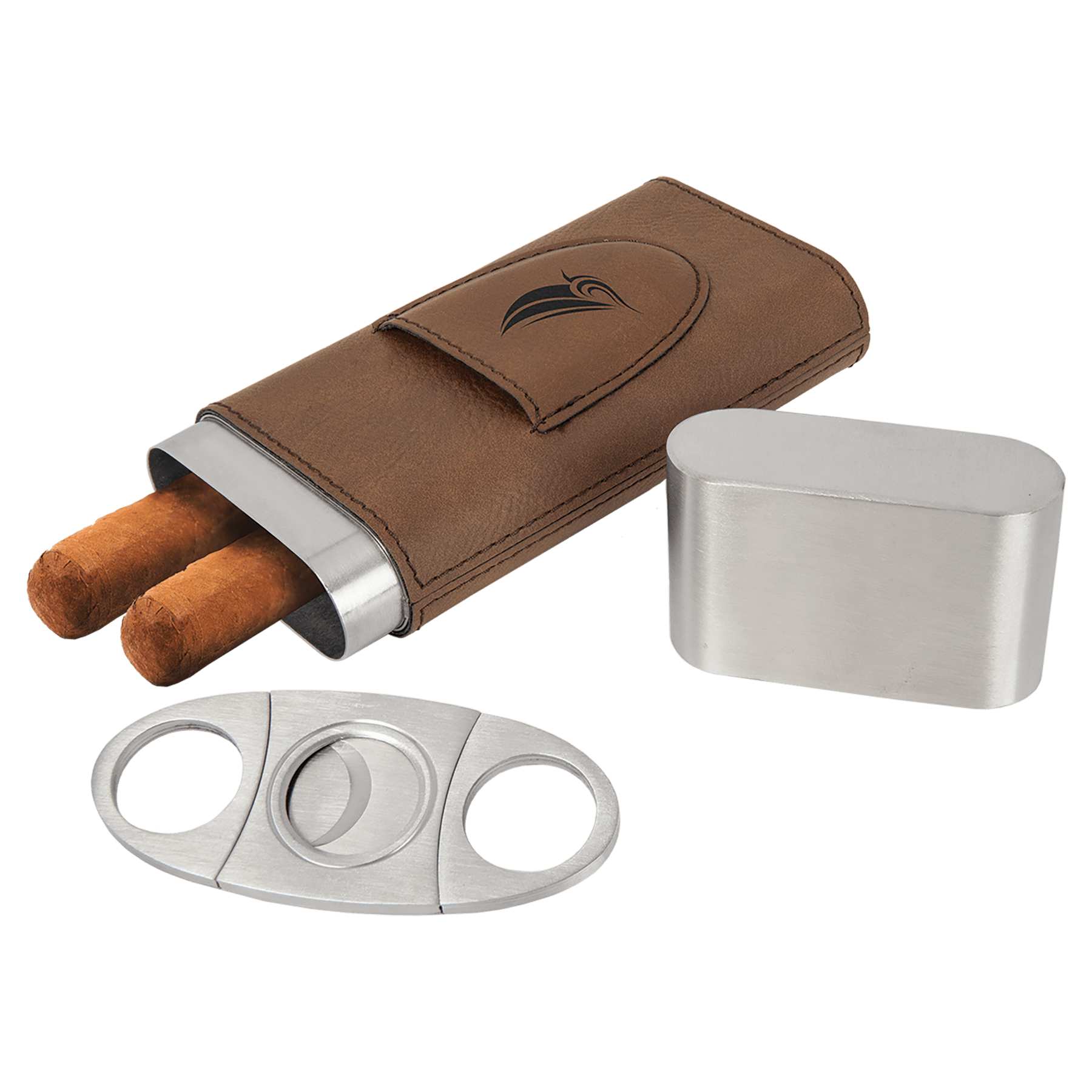 Leatherette Cigar Case with Cutter