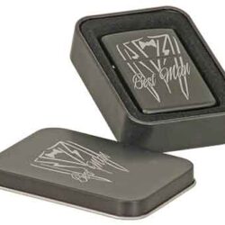 Matte Black Lighter in Black Tin