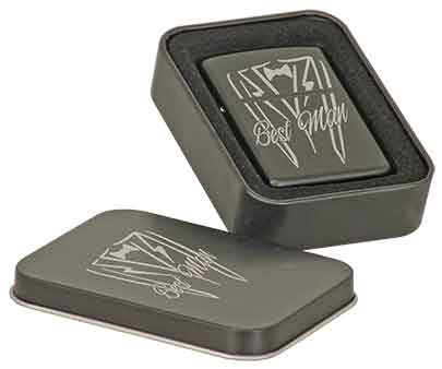 Matte Black Lighter in Black Tin