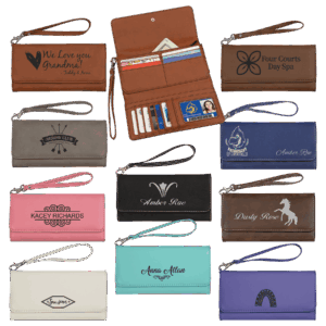 Leatherette Wallet with Strap