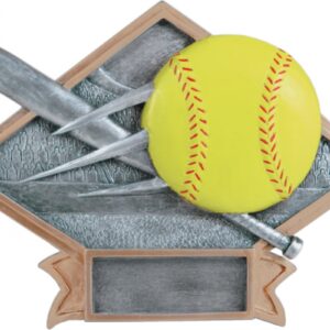 Softball Diamond Resin Plate