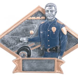 Policeman Diamond Resin Plate