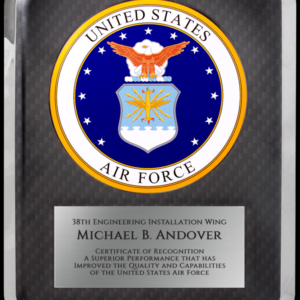 HERO Air Force seal plaque