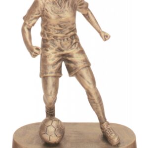 Antique Gold Female Soccer Resin