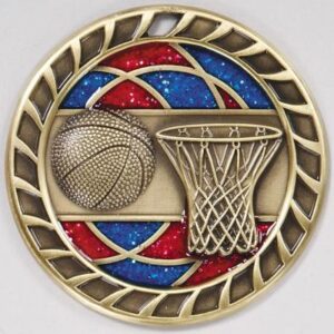 Basketball Glitter Medal
