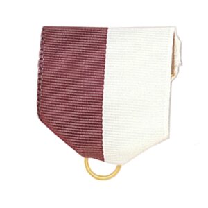 Maroon/White Pin Ribbon Drape
