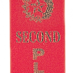 Red 2nd Place Carded Ribbon