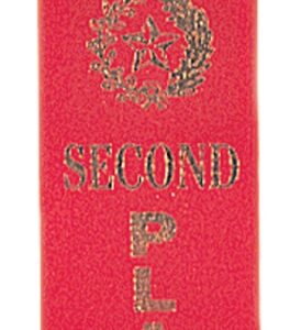 Red 2nd Place Carded Ribbon