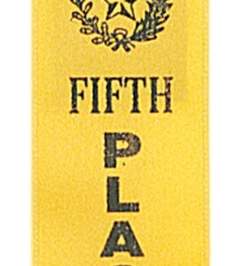 Yellow 5th Place Carded Ribbon