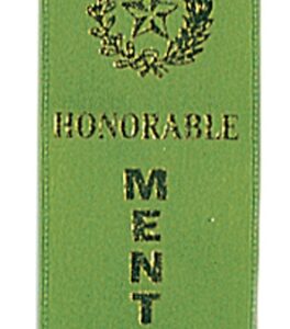 Green Honorable Mention Carded Ribbon
