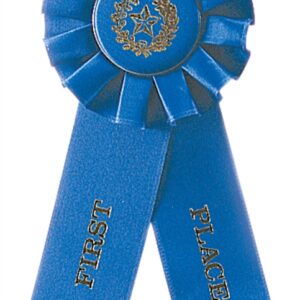 Blue 1st Place Rosette Ribbon