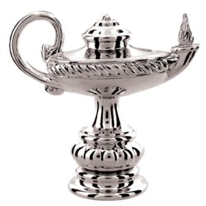Silver Lamp of Knowledge Figure