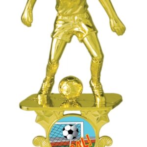 Female Soccer Figure with Motion Graphics