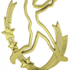 Gold Baseball Profile Figure