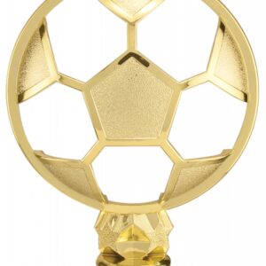 Gold Cutout Circle Soccer Figure