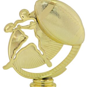 Gold Football Silhouette Figure