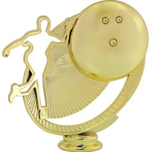 Gold Bowling Silhouette Figure