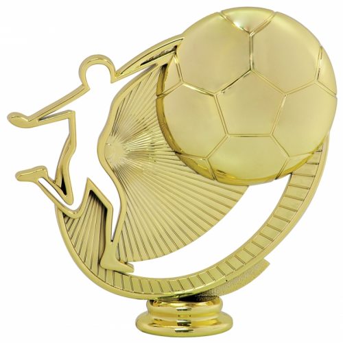 Gold Soccer Silhouette Figure