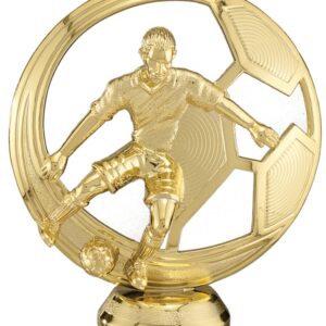 Gold Male Cutout Circle Soccer Figure