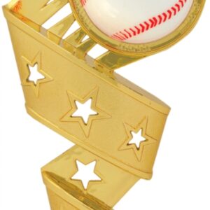 Gold Baseball 3D Twist Figure