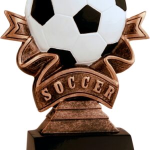 Soccer Ribbon Resin