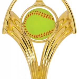 Color Softball Swinging Figure