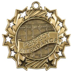 Perfect Attendance Ten Star Medal